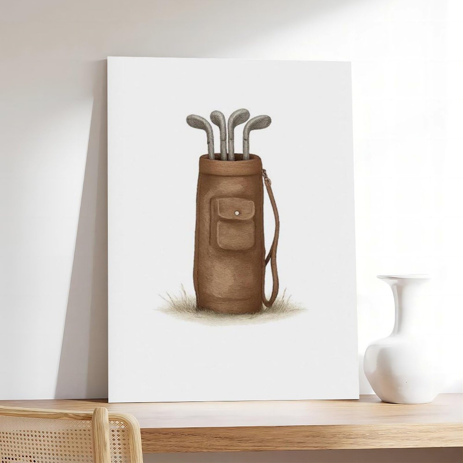 Decorazione per la camera dei bambini a tema sportivo retrò, 1 poster su tela, decorazione per camera da letto, ufficio, stanza, regalo, 61 cm L x 91,4 cm W