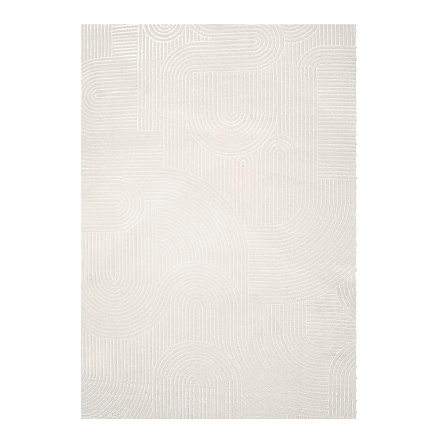 Tappeto moderno - Tappeto soggiorno, camera, corridoio, camera da letto - Stile nordico, moderno, contemporaneo, mediterraneo - Tappeto lungo - 120x170cm - Crema