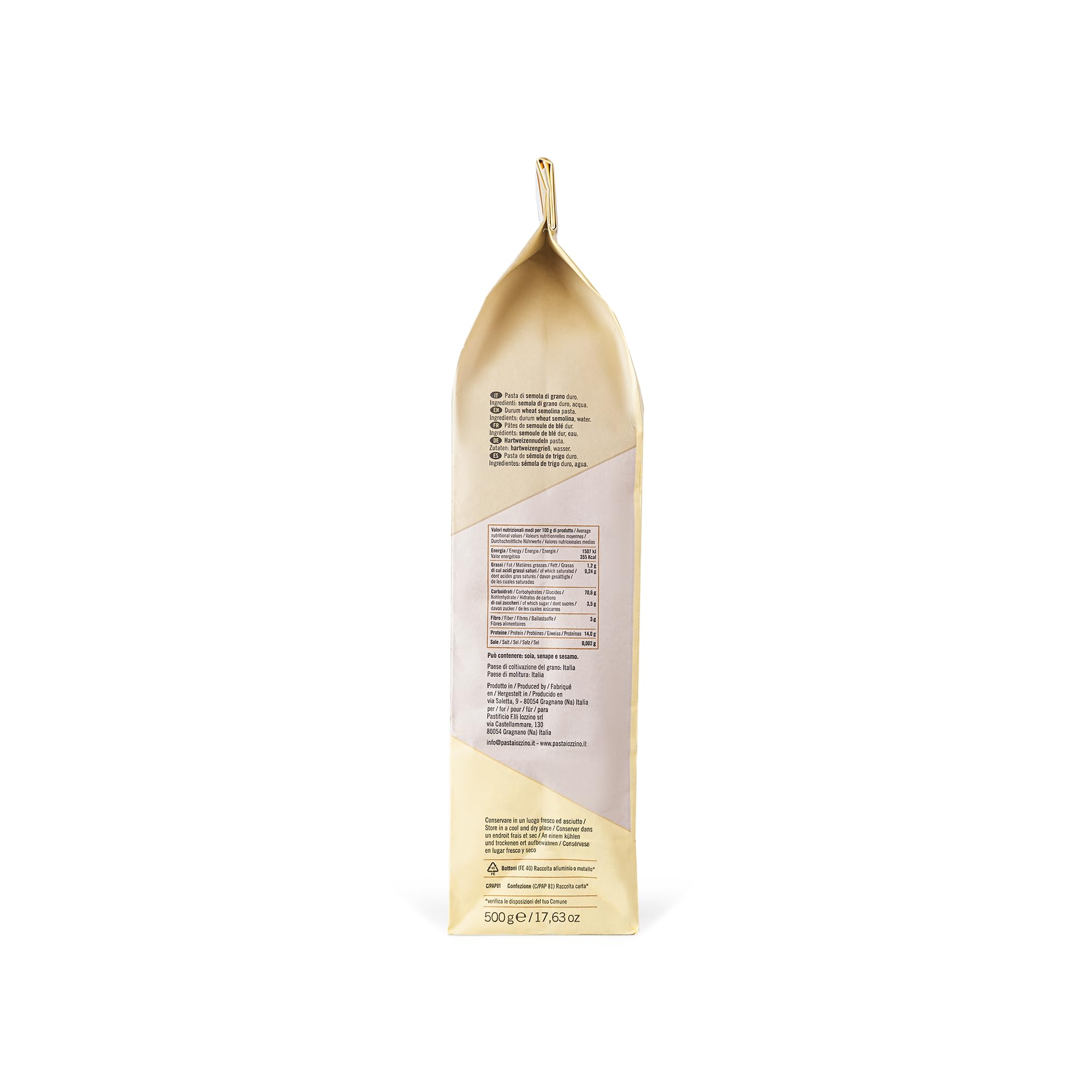 Pastificio F.lli Iozzino - Pasta de Gragnano IGP - Spaghetti di Gragnano 3Kg (6x500g)