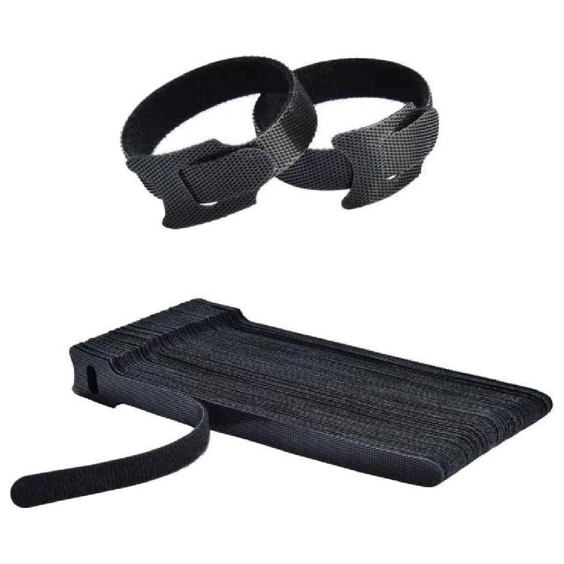 Lot De 100 Attaches De Câble De 20,3 Cm, Noires Avec Retenue