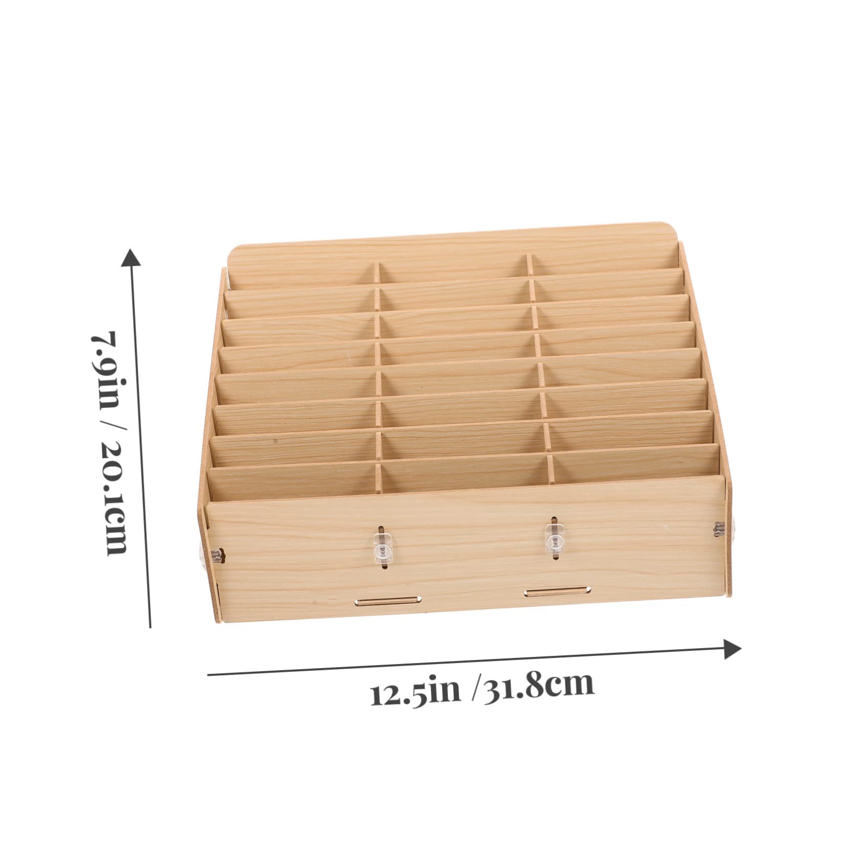 PRETYZOOM Holz Schreibtisch Organizer mit 24 Fächern für Handy und Stifte