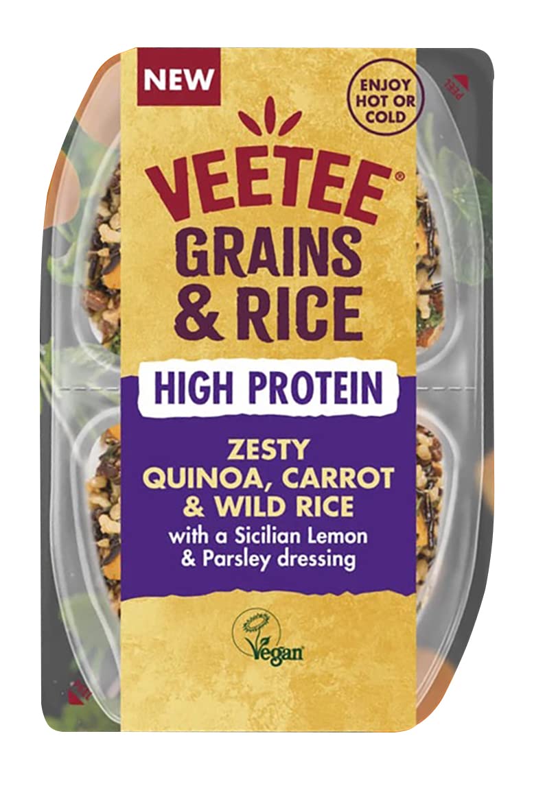 Veetee Zesty Quinoa, Carrot and Wild Rice Twin Pot, 260g (Pack of 6)