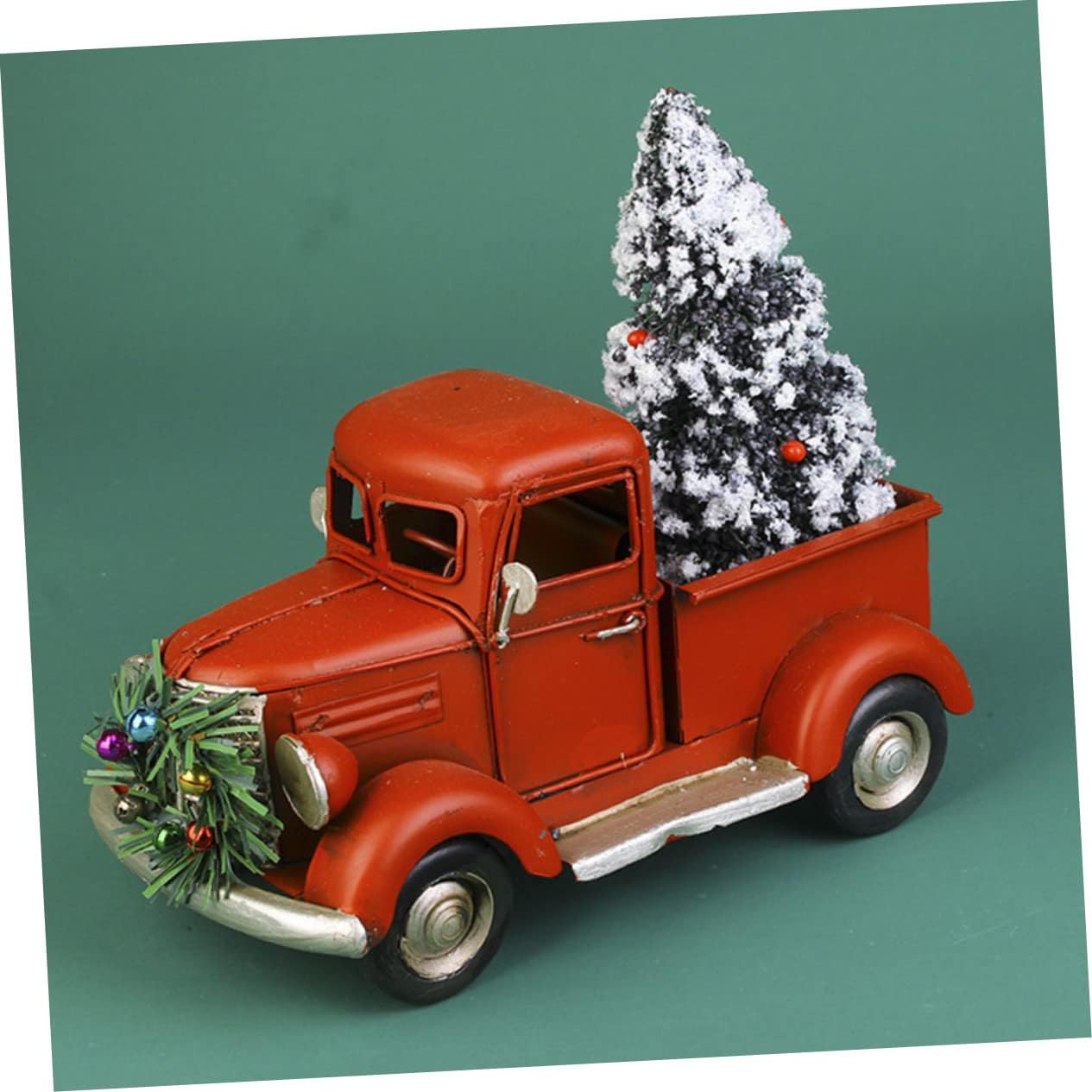 IMIKEYA 1pc Vintage Iron Pickup Truck Model Decoration for Christmas Home Office Retro Car Sculpture Assorted Color Ornament for Holiday Decor