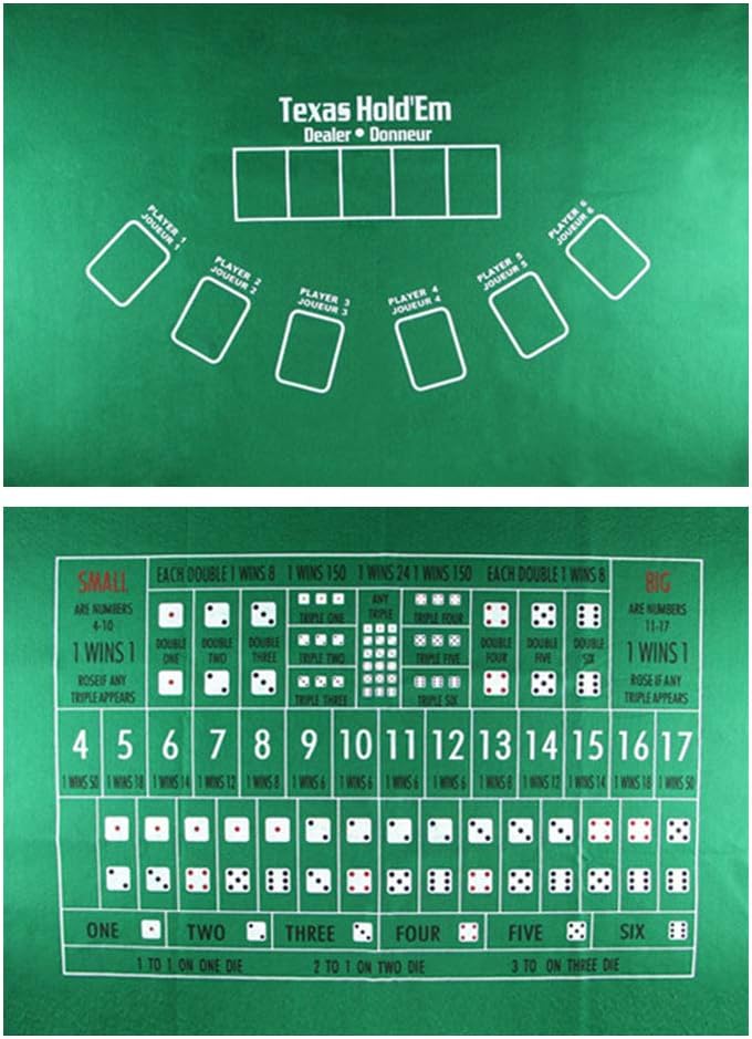 Flannel 21 Points Table Mat Hold Tablecloth Casino Family Party Game Entertainment