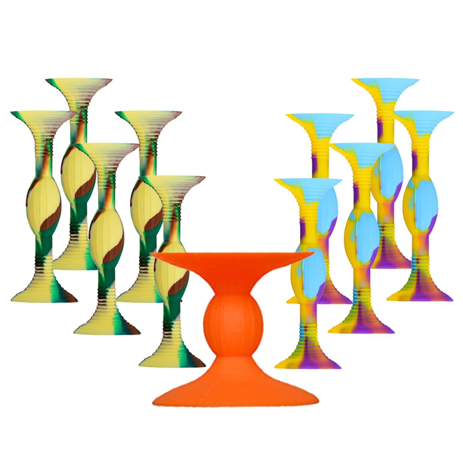 FUZVOL 11 Pcs Suction Cup Dart,Mixed Colours Silicone Sucker Soft Darts Pop Darts Sticky Darts Indoor Office Home Games Toys for Adults