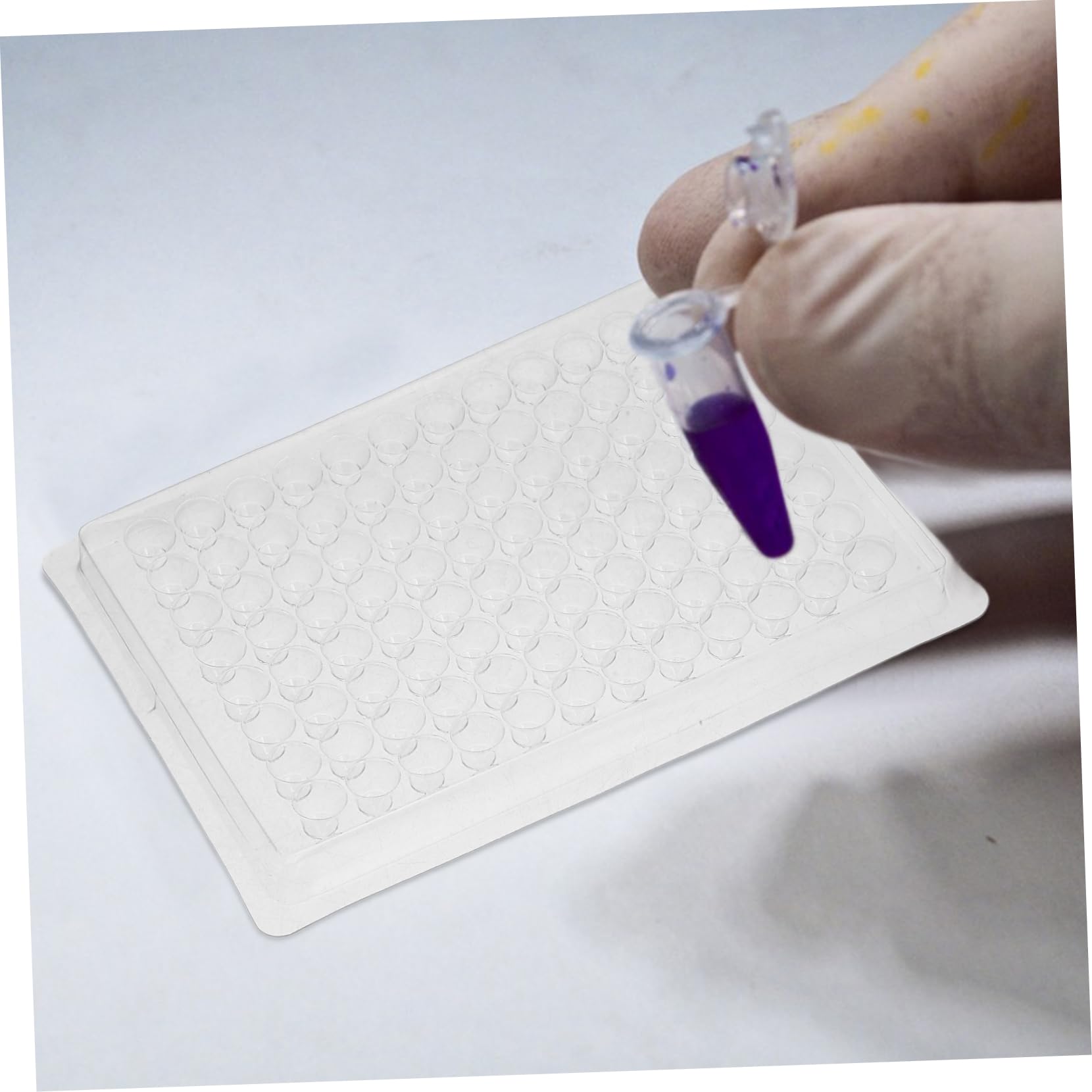 iplusmile Piastra per Coltura di Tessuti in Pvc 96 Pozzetti Resistente ad Alta Precisione per Laboratorio Confezione da 100 Pezzi