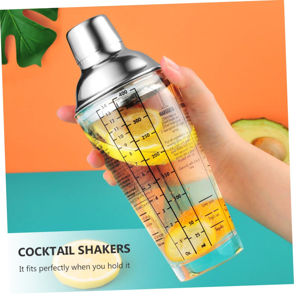 Mikikit Coctelera de Acero Inoxidable Cocteleras para Bartenders Equipo de Coctelería Herramientas para Coctelería para Hacer Cócteles Casa Color Aleatorio