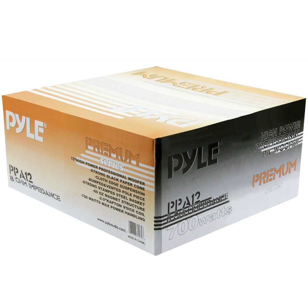 Pyle 1 WOOFER PPA12 PPA 12 altoparlante diffusore 30,00 cm 300 mm 12" 350 watt rms 700 watt max impedenza 8 ohm casa feste disco party, 1 pezzo