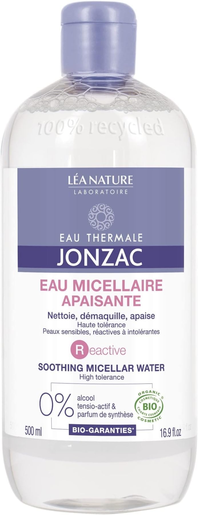 Eau Thermale JonzacOrganic Cosmetic Reactive Soothing Micellar Water, 500 ml