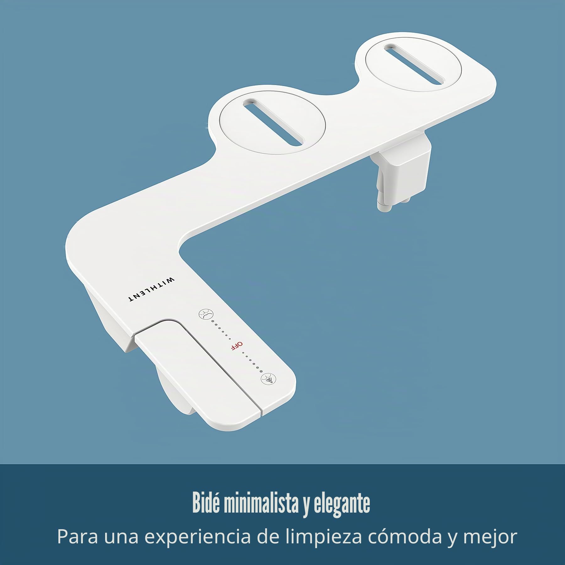 Bidet para WC Bidet para Inodoro No Eléctrico,doble boquilla, accesorio de bidé, ahorro de papel, fácil control, taharet (blanco)