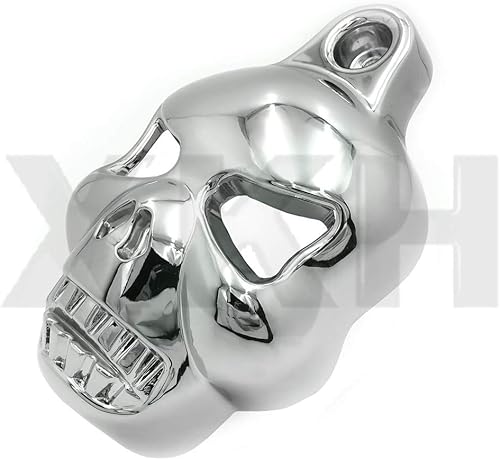 Miniatura 6 de SMT-Cubierta de cuerno de calavera cromada compatible con Harley Big Twins V-Rods Stock Cowbell 1992-2013 [B00RUEPWSE]