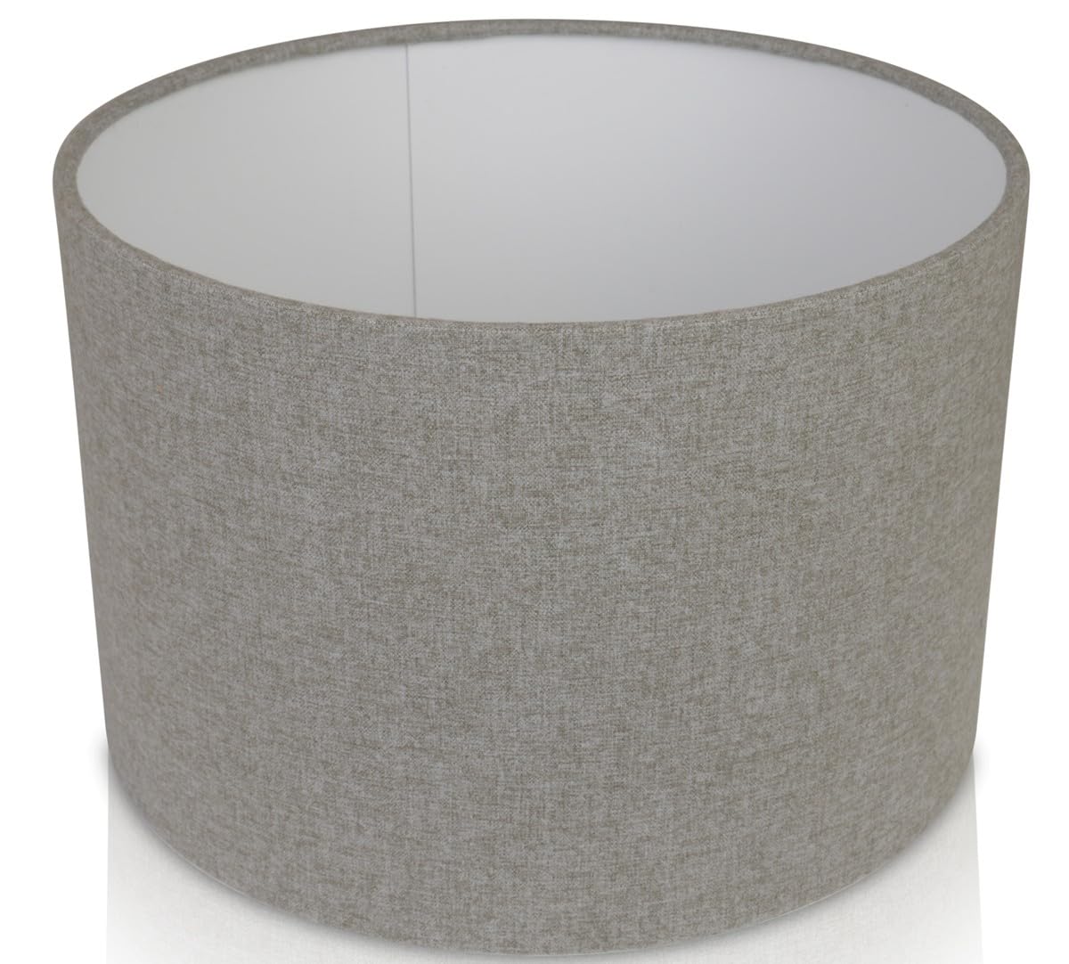 Kushade Grey Shetland Brushed Linen Drum Lampshade Table Lamp/Floor Lamp, Ceiling Pendant (Diameter 8" (20Cm))