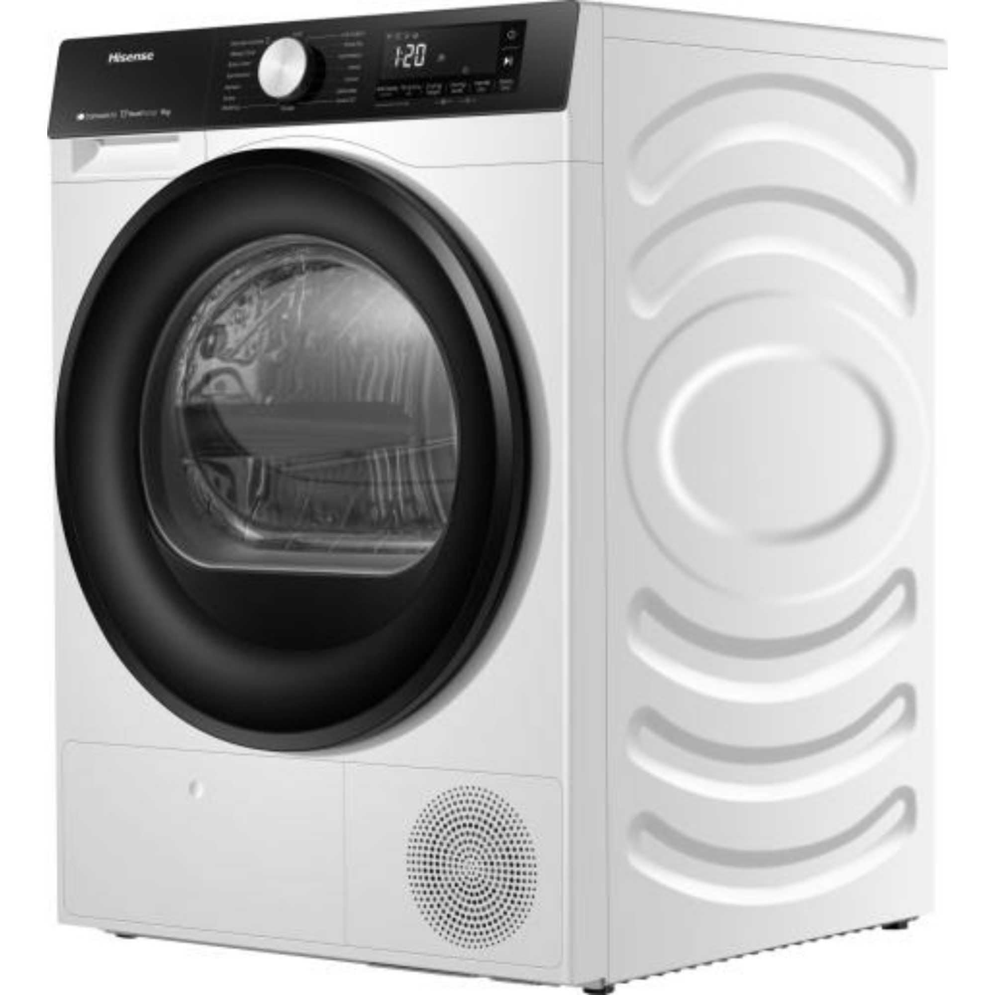 Hisense DH3S902BW3 - Asciugatrice, 9 kg, asciugatura automatica, asciugatura rapida, asciugatura rapida, asciugatura allergy care, asciugatura anti grovigli, scaffale di asciugatura, bianco