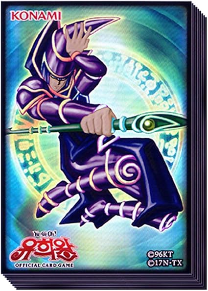 Amazon Com Yugioh Card Sleeves Dark Magician 70ct Toys Games