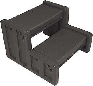 Vinyl Works 22 Inch Junior Resin Multi Purpose Home Garden Garage Spa and Hot Tub Steps, Mocha