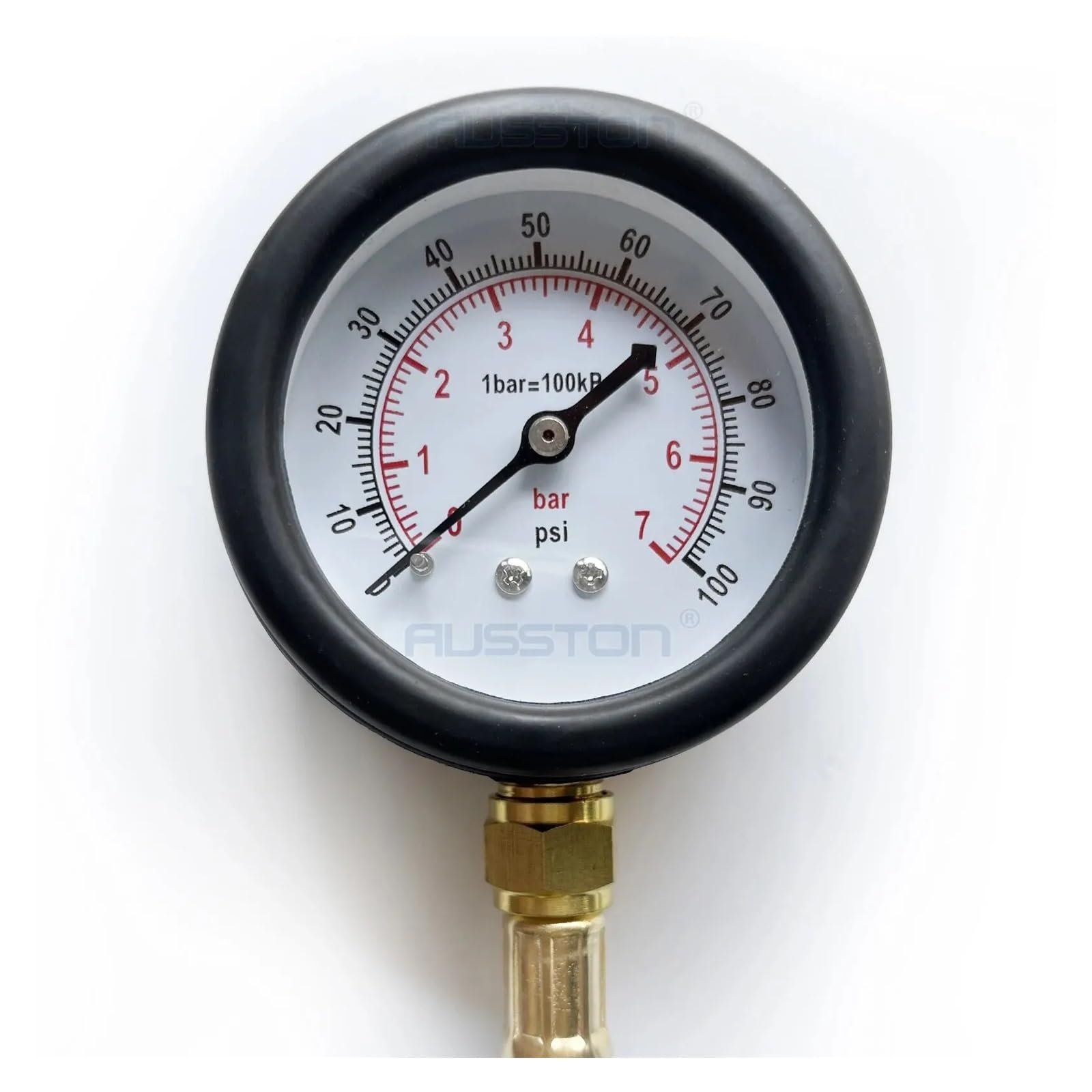 Kraftstoffdruck-Testkit – Kraftstoffdruckmessgerät – 0–100 PSI Kraftstoffeinspritzpumpen-Druckprüfer-Messgerät-Kit für Auto, Motorrad, LKW