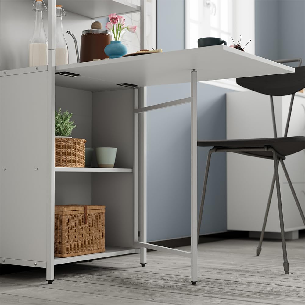 Vicco Scrivania Savio, Bianco, 30-100 x 57 cm