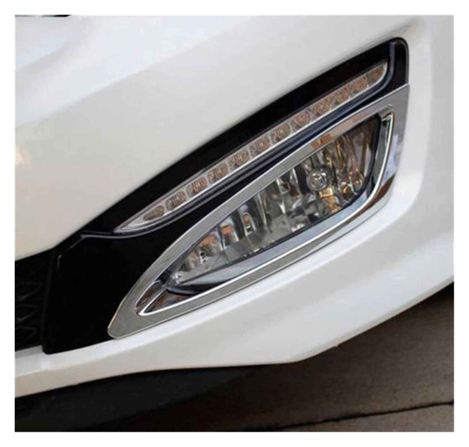 Juego De Luces Antiniebla Con DRL LED Para Kia Optima 2011-2013 - Cromadas, Luz Halógena, 12V
