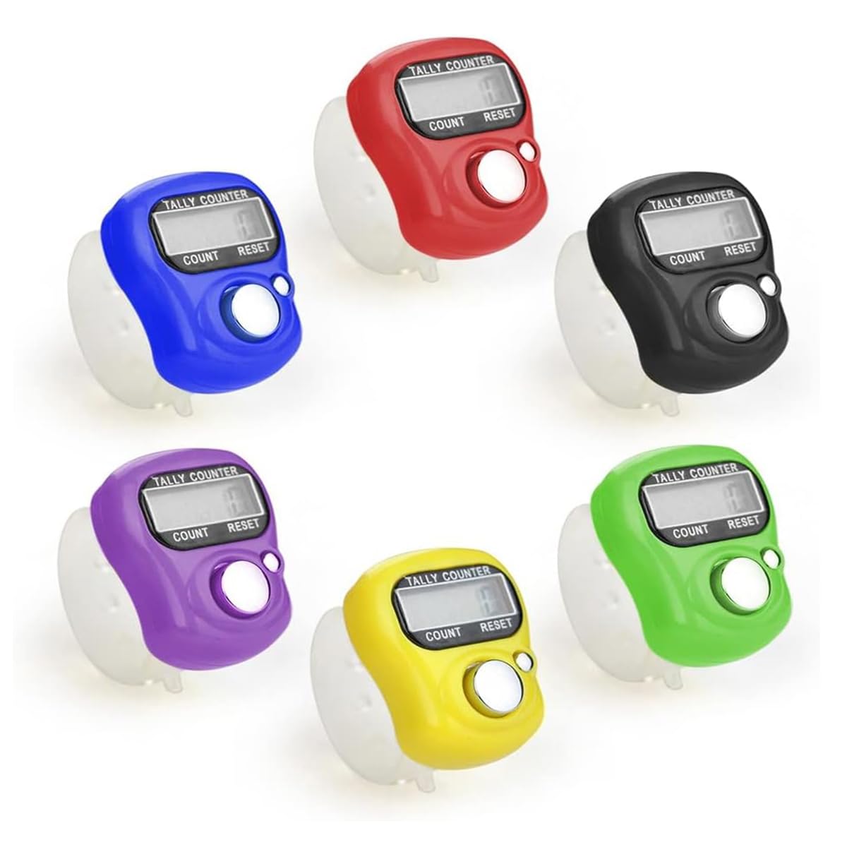YU WELL 5 Digit Electronic Digital Tally Counter with reset Button Handheld LCD Ring Tasbih counter for Ramadan