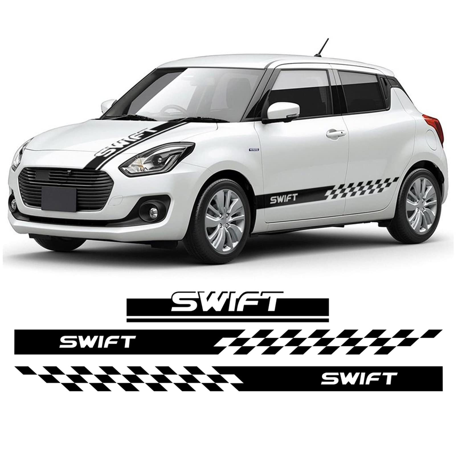 Buy LEBABA Racing Car Hood Decal Body Kit Engine Cover Side