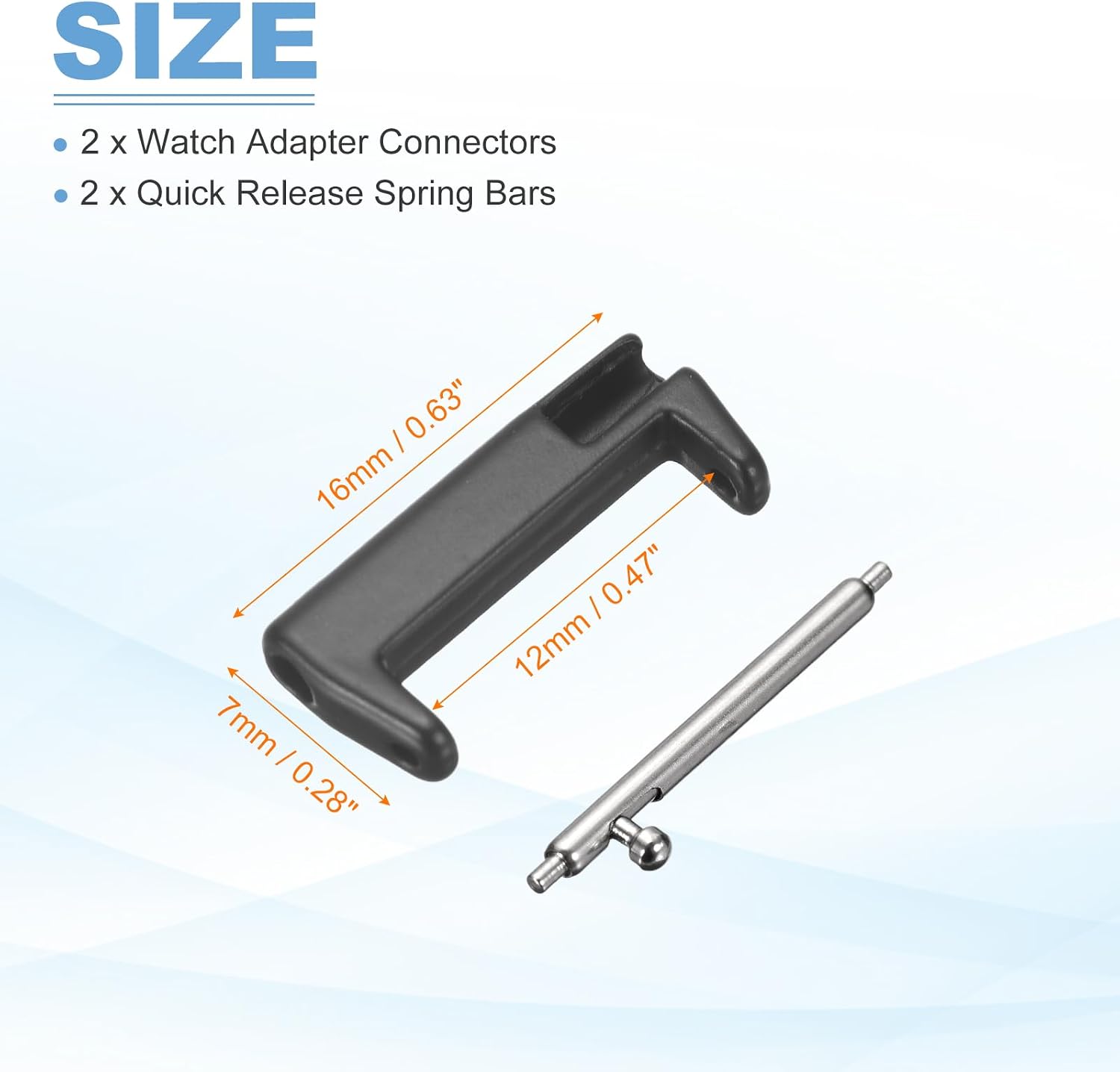 Watch Band Connectors Universal Stainless Steel Quick Release image 2