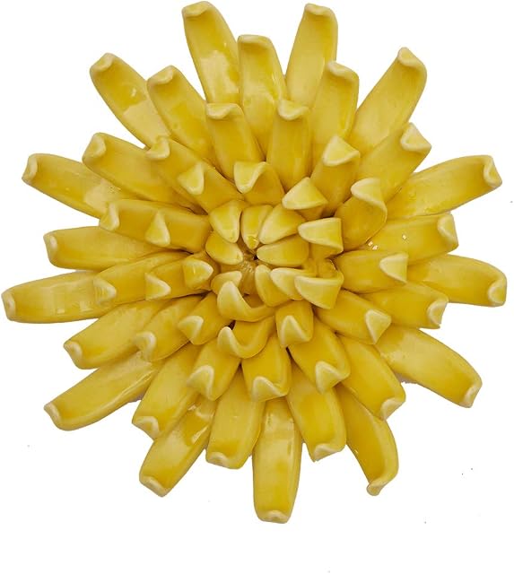 SEINHIJO Ceramic Wall Flower 3D Wall Arts Decor Sculpture Modern Home Gifts 13cm