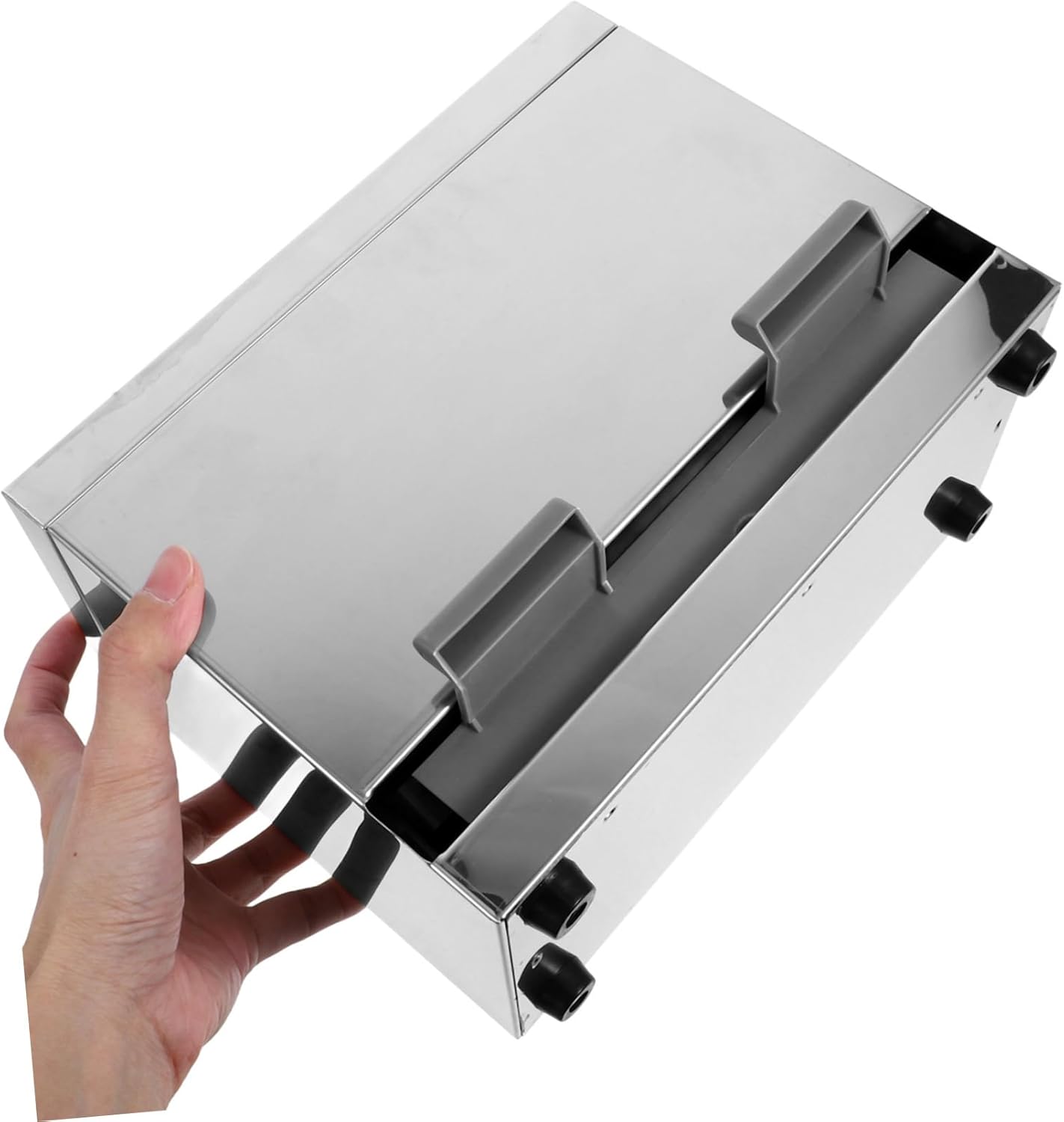 Alipis Stainless Steel Automatic Straw and Chopstick Holder Lid Effortless Dispensing Organizer for Restaurants and Cafes Storage for Utensils