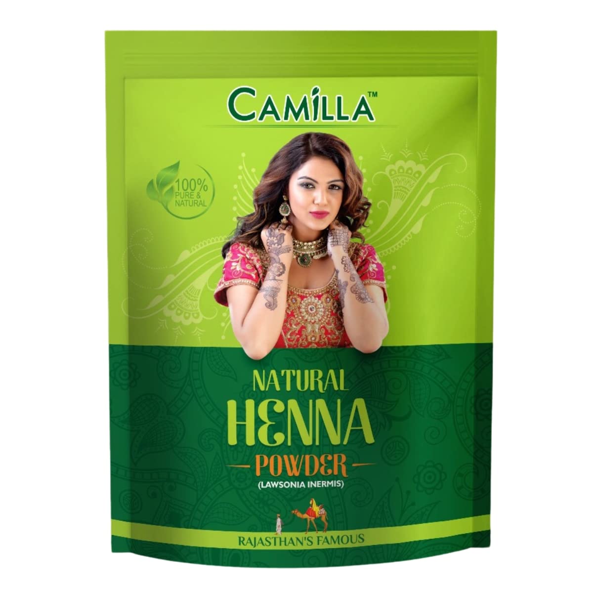 Camilla Rajasthani Henna Powder | 100% Organic & Natural Mehndi for Hair, Hands & Feet | Herbal Hair Color & Conditioner | Chemical-Free, Triple-Sifted | 500g-image-10