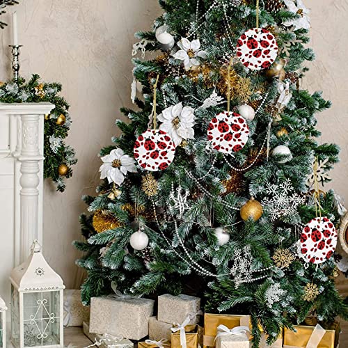 Red Ladybugs Car Interior Accessories, Cartoon Animals Round Ceramics Bag Backpack Pendant, Christmas Tree Hanging Ornament #TOP6