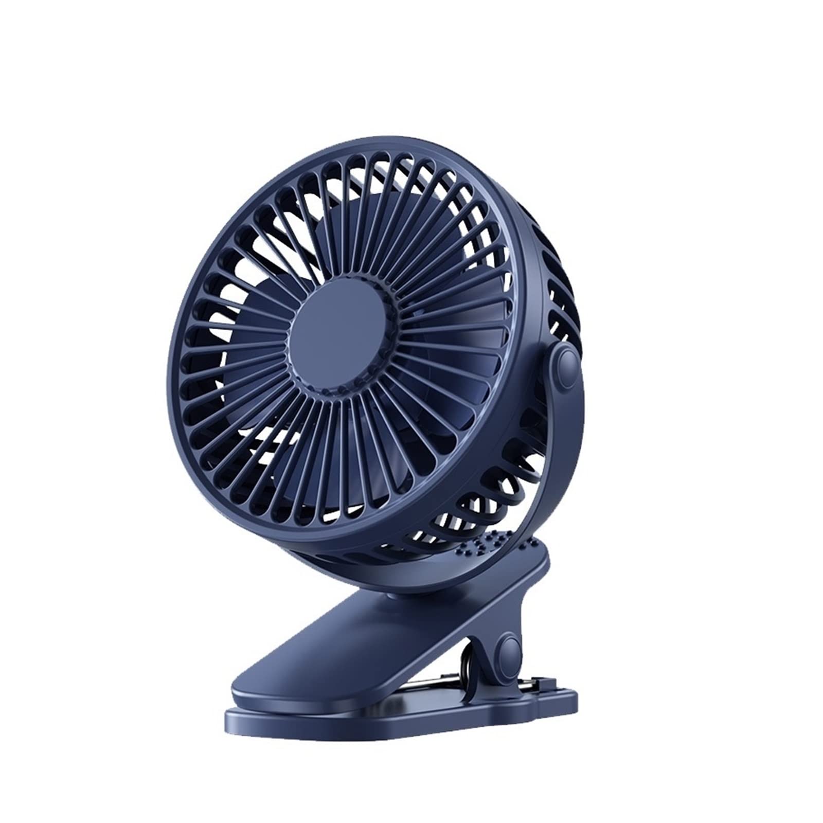 USB Clip-on Fan MiniPortable Clip 720° Degree Rotatable Strong Wind(Blue)