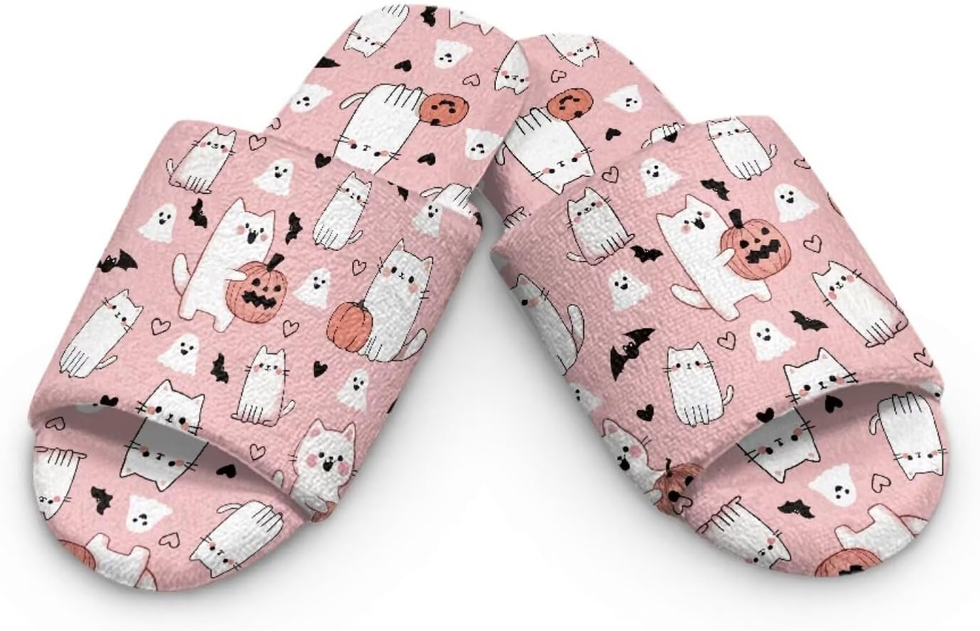 Womens Spa Slippers House Shoes Lightweight Open Toe Slippers for Women Reusable Halloween Slipper Hotel Slipper