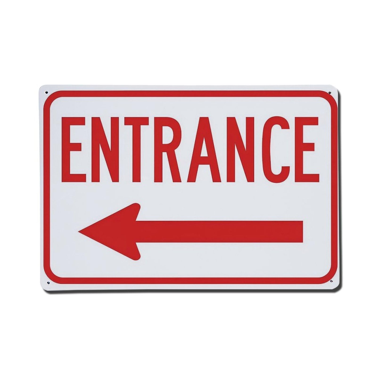 Entrance Left Arrow Sign Vintage Aluminium Metal Sign, Retro Wall Decor for Home, Bar, Garage & Farmhouse 20x30cm