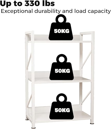 Miniatura 6 de Estantería pequeña para espacios pequeños, moderna estantería de 3 niveles, estantería de noche estrecha, estante pequeño abierto para dormitorio,