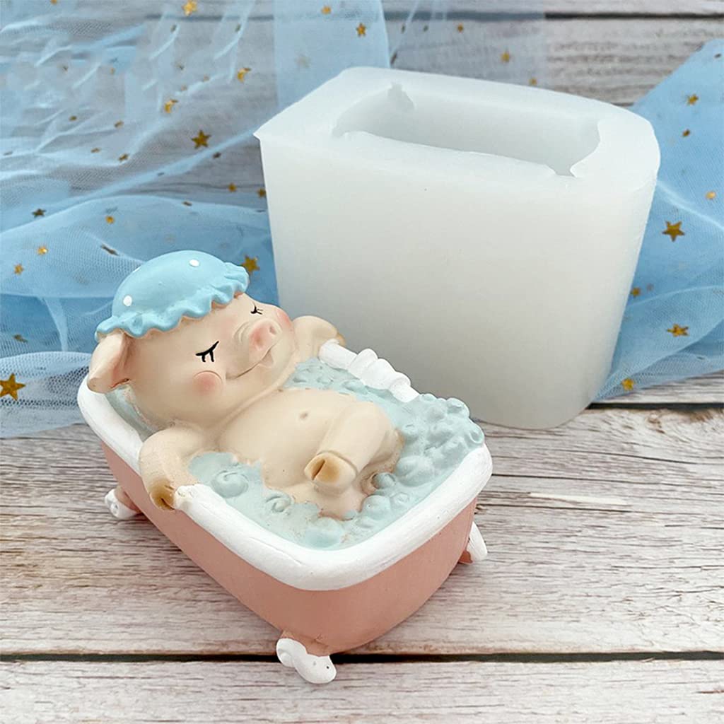 3D-Cartoon-Seifenform, lebensmittelecht, weiche Silikonformen, Herstellung von Eisblöcken, Süßigkeiten, Fondant, Gelee, Dekoration, Backzubehör