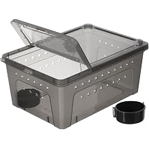 UPKOCH Reptile Travel Carrier Plastic Cricket Keeper Container with Visibility and Versatile Habitat Design for Turtle and Lizard,
