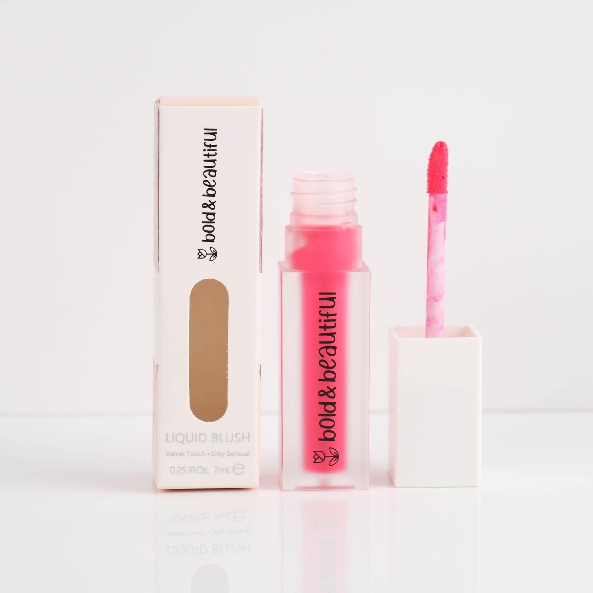 bold&beautifulLiquid blush, Velvet,Lightweight,Natural-Looking, Waterproof Long-Lasting Blush., cheek and lip tint((Barbie Pink)