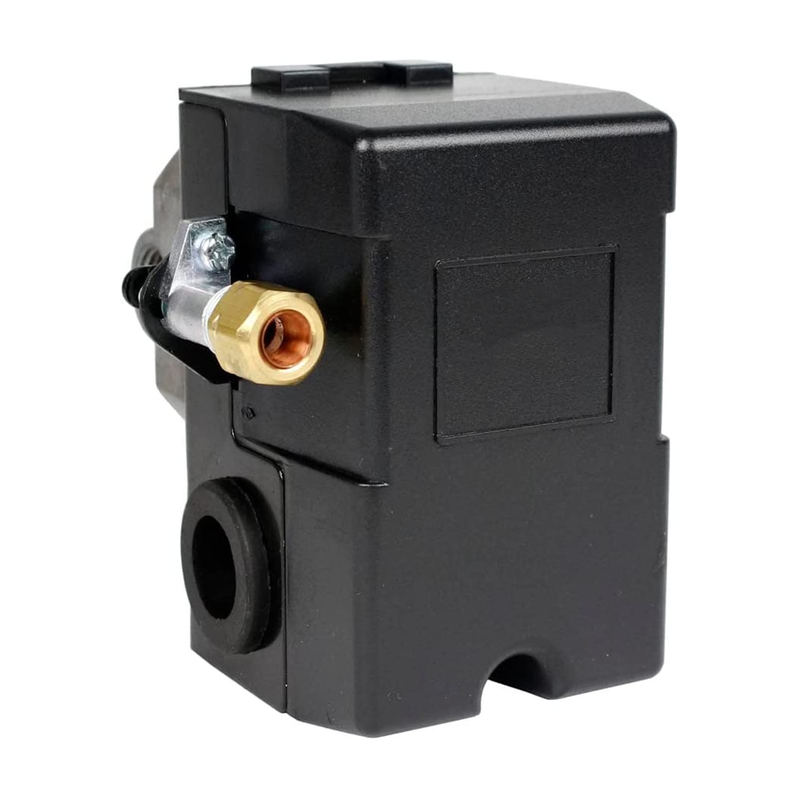 Pressostat Compresseur d'air 145–175 psi 4 ports 26 A avec jauge 0–200 psi et valve pop-up 200 psi