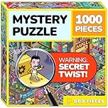 Odd Pieces Jigsaw Puzzles 1000 Pieces with Storytelling Comics, Christmas Gifts for Women, White Elephant, Mystery Puzzle for Adults & Kids - 19.7'' x 27.6'' Frameable Magic Puzzle Art (Time Keepers)