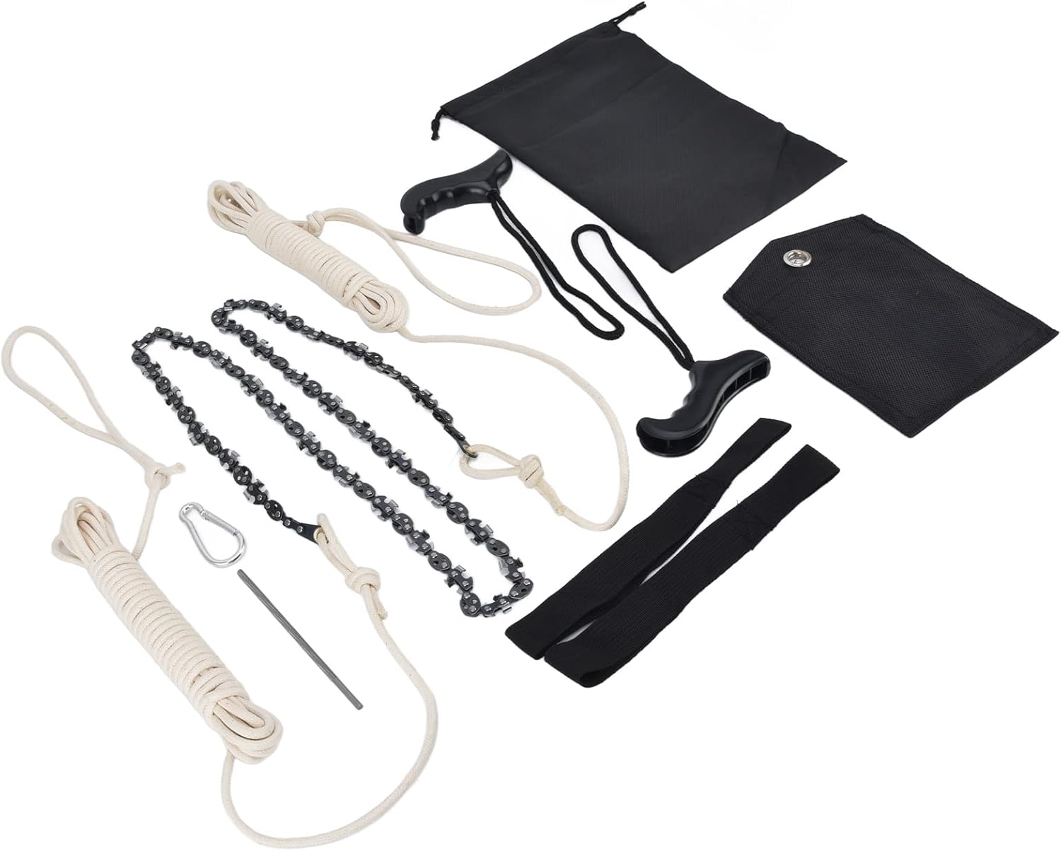 Hand Rope Chainsaw with 64 Sections 62 Teeth, 48 Inch High Reach Tree Cutter - Portable Survival Saw, Easy Pull Cord, Outdoor Camping and Tree Pruning