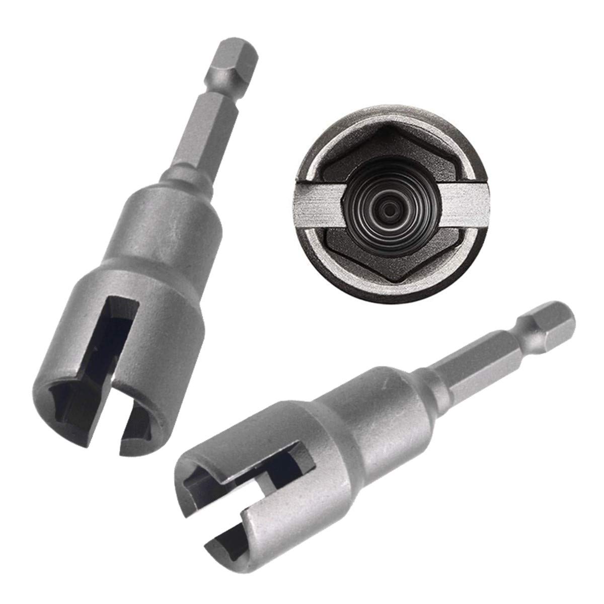 YJYCSAH-1/4" Hex Shank Nut Driver Power Wing Nut Drill Bit Socket Tool Drive Kit Slotted Sleeve Wrench Panel Screw Eye C Shaped Hook Bolt 4 Pack 4 Size 10