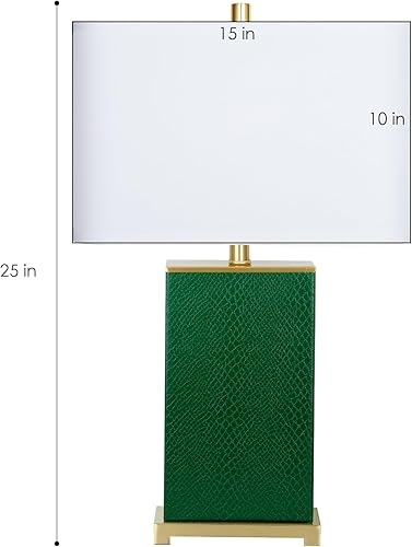 Miniatura 2 de JUNNAI Lámpara de mesa verde de 25 pulgadas Lámpara de mesita de noche regulable de 3 vías con pantalla blanca, lámpara de noche grande para