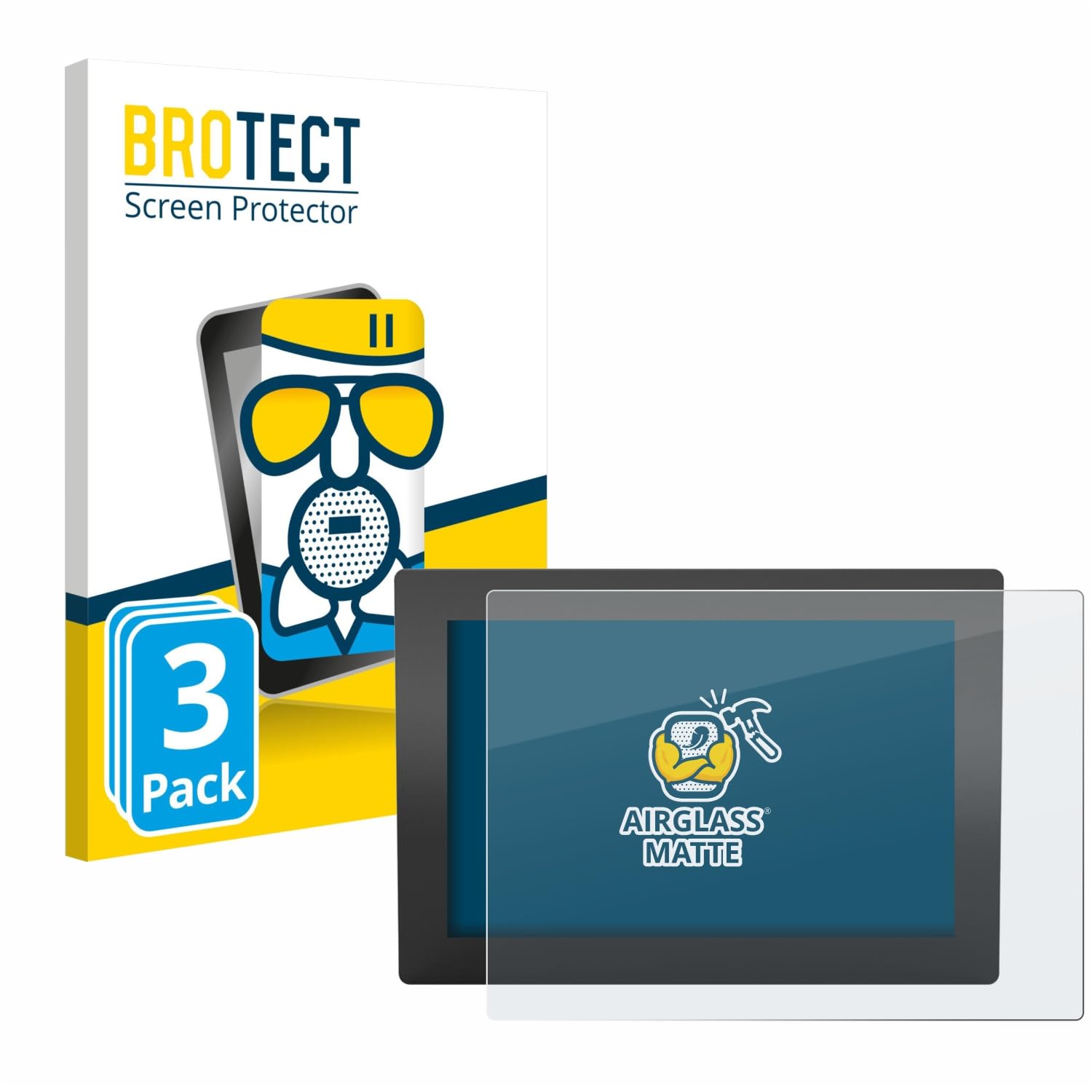brotect 3 Pezzi Pellicola Vetro per WAGO Web Panel 400 | Opaca Protezione Schermo Made in Germany, Anti-Riflesso Durezza 9H Anti-Graffio