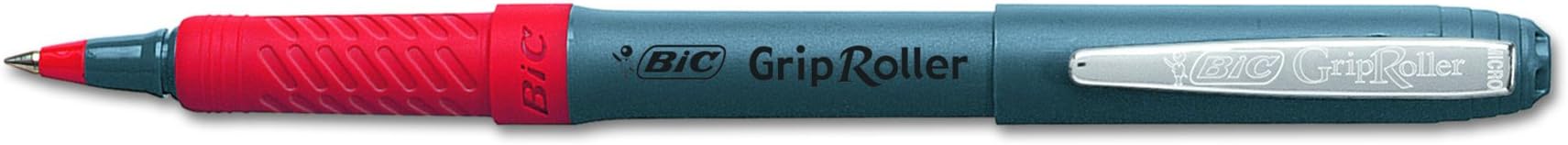Roller Glide Grip Rollerball Pen, Extra Fine Point (0.5mm), Red, 12-Count