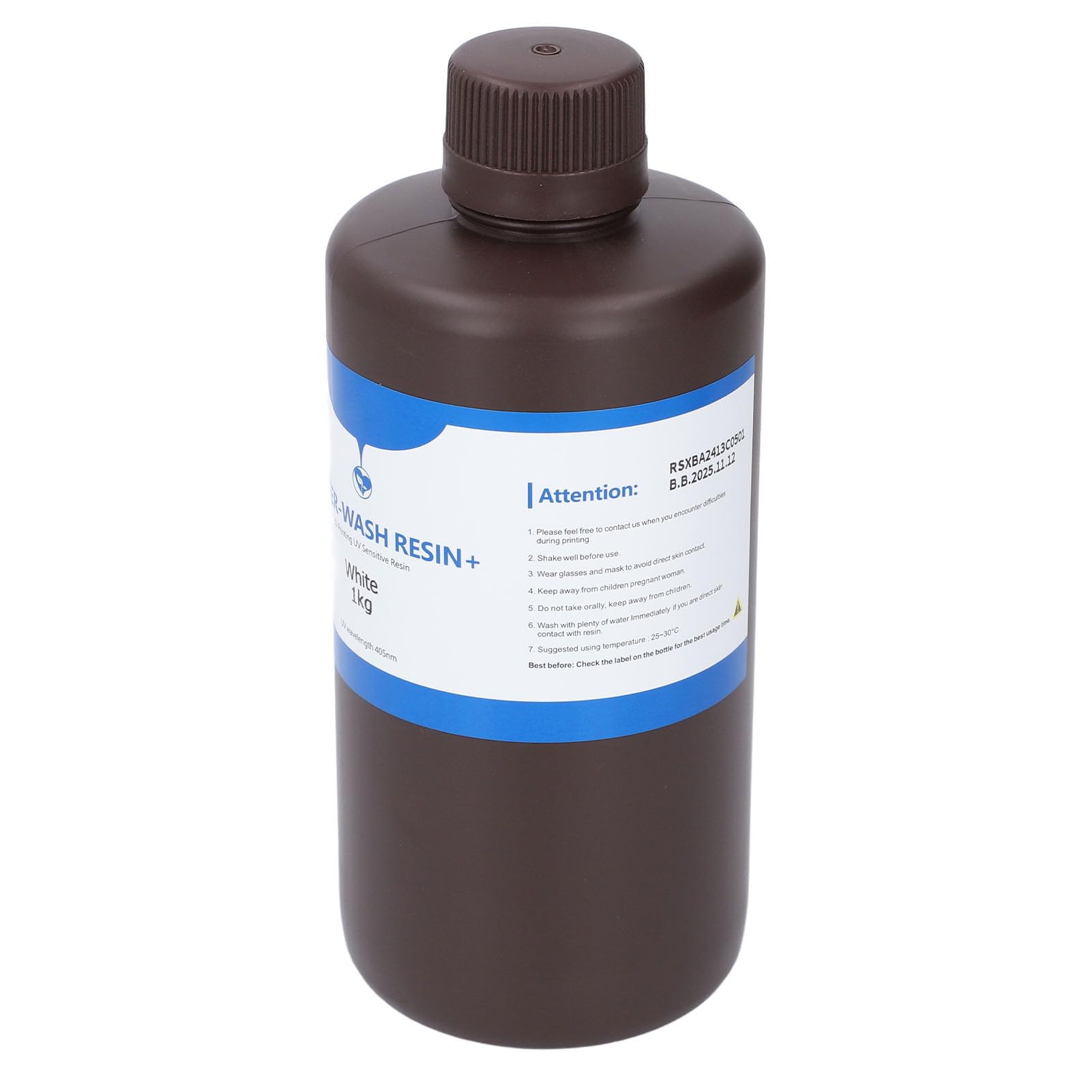 Resina de Impresora 3D Moldeable Blanca de Alta Resolución para Joyería Curado Rápido Fácil de Quemar para Piezas de Metal Resina SLA Lavable con Agua, Gris Cerámico