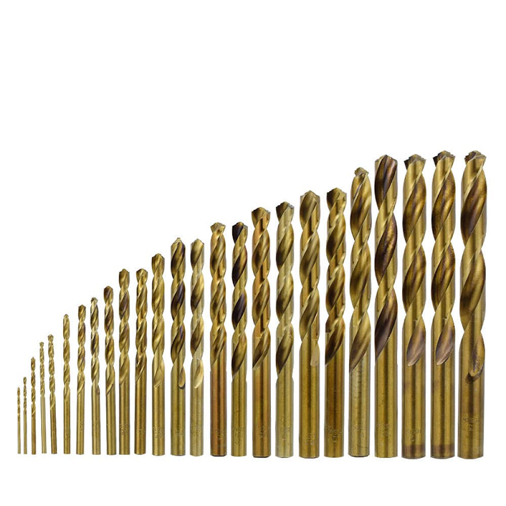 Twist Drill 13 19 25pcs 3 bordo Pistole HSS Pistole per acciaio inox metallo rivestito cobalto M42 foro perforatura-_25pcs set.