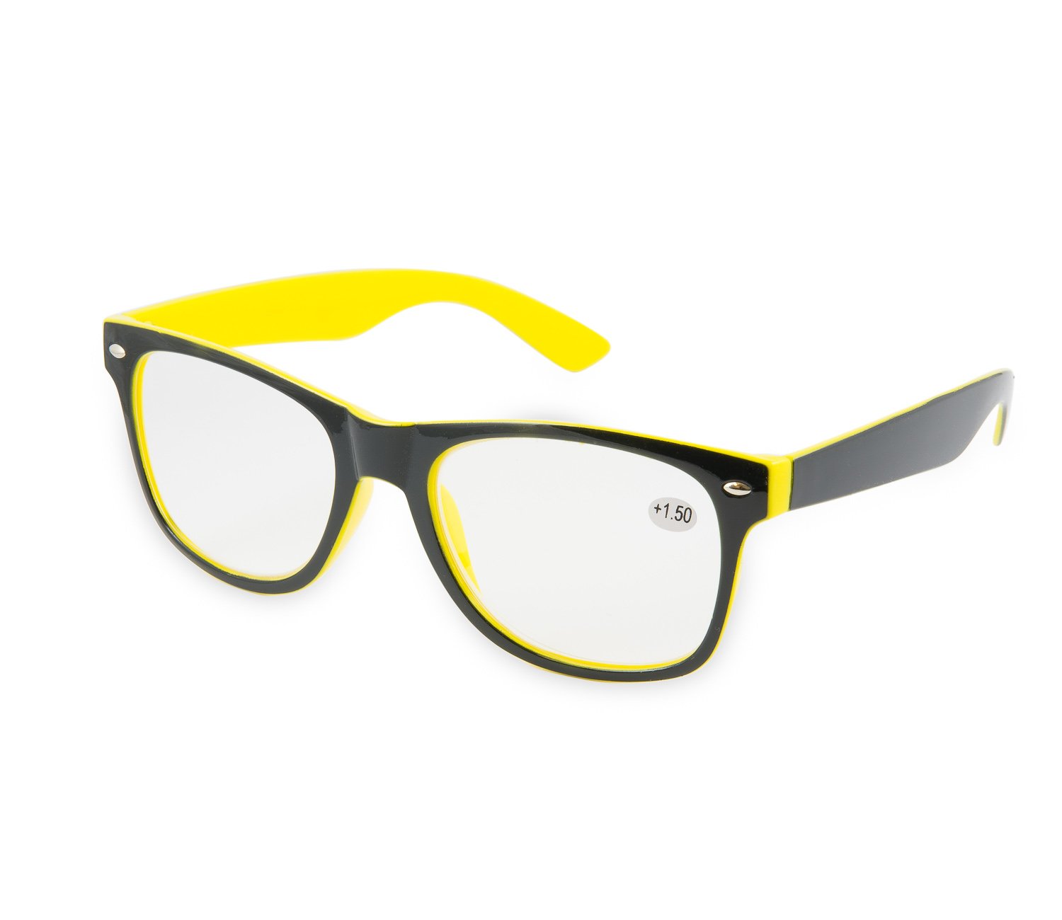 Reading Glasses +1.5 +2.5 brand 4sold (black yellow, 1.5x)