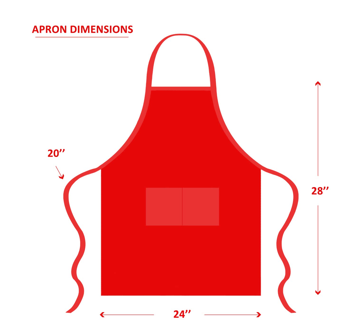 Paquete de 9 delantales rojos de Navidad para mujeres y niñas con bolsillos, delantales de cocina a granel para cocinar, pintar, barbacoa, parrilla, hornear (paquete de 9, rojo)