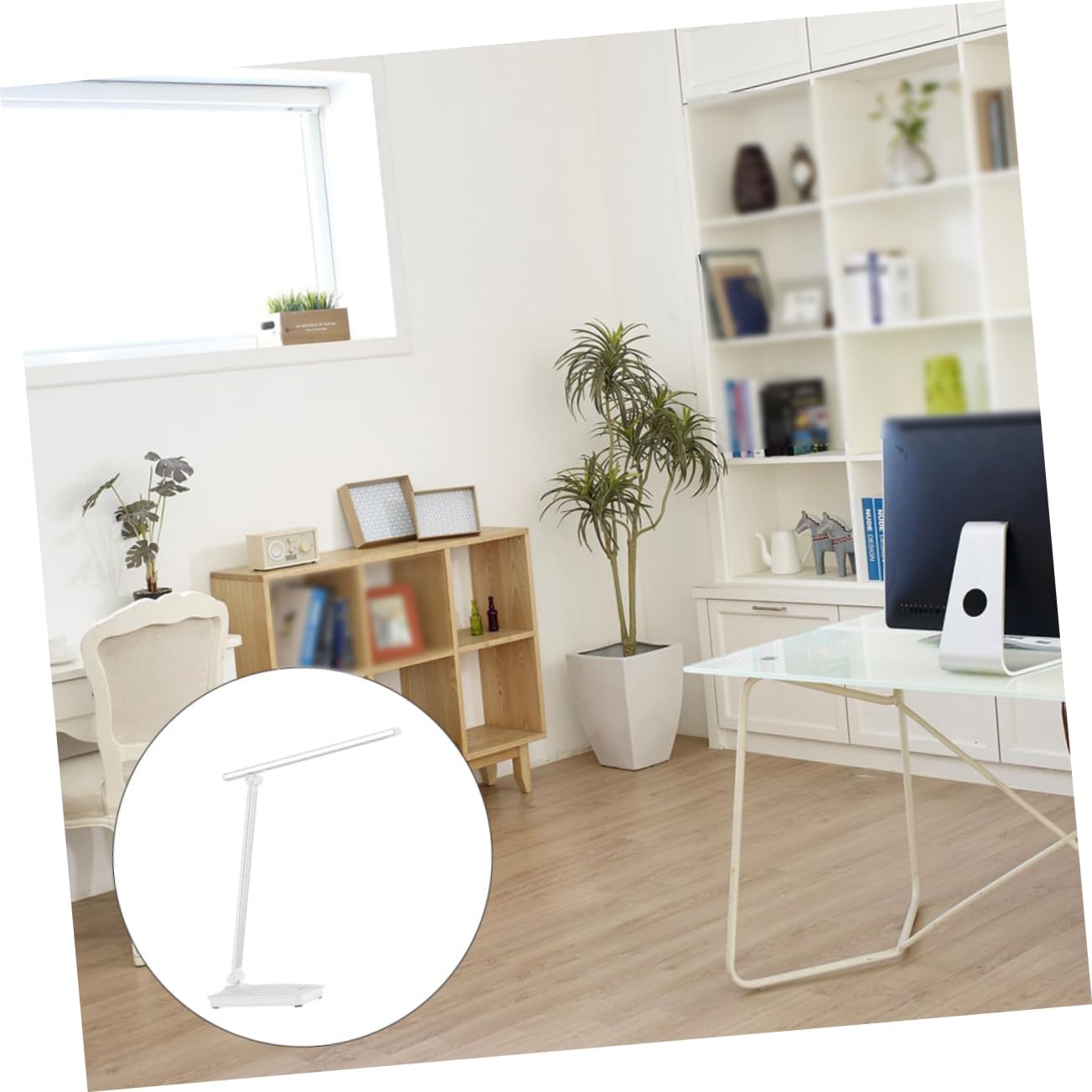 USB Charging LED Desk Lamp with Touch Control Color Temperature Battery Modern Silver Design for Home Office and Lounge Lighting