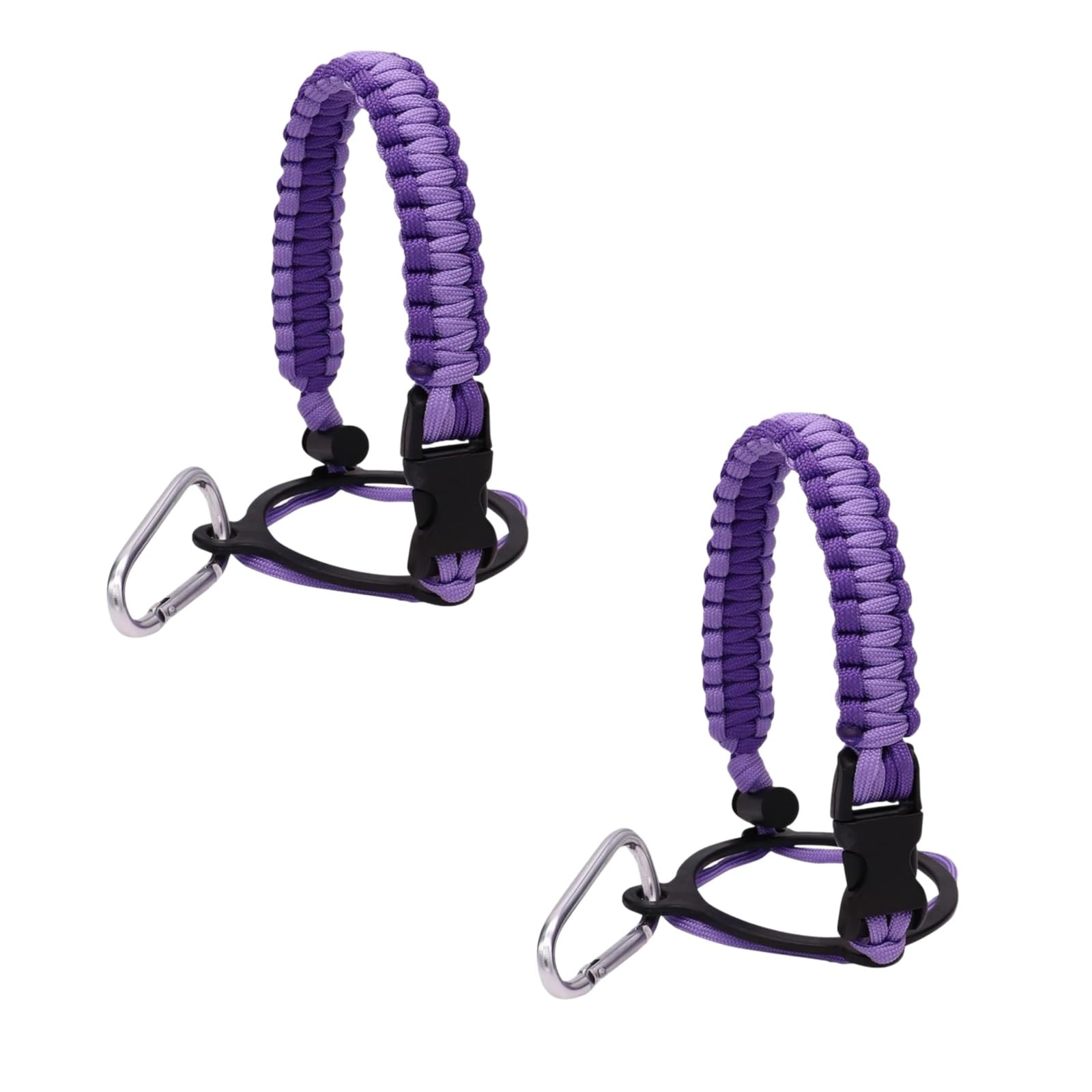 3pcs Water Bottle Handle Strap for Outdoor Camping Water Bottle Waters Bottles Handles Strap Paracord Handle with Safety Paracord Handle Carabiner Waters Bottles Holders Lanyard,Water Accessories