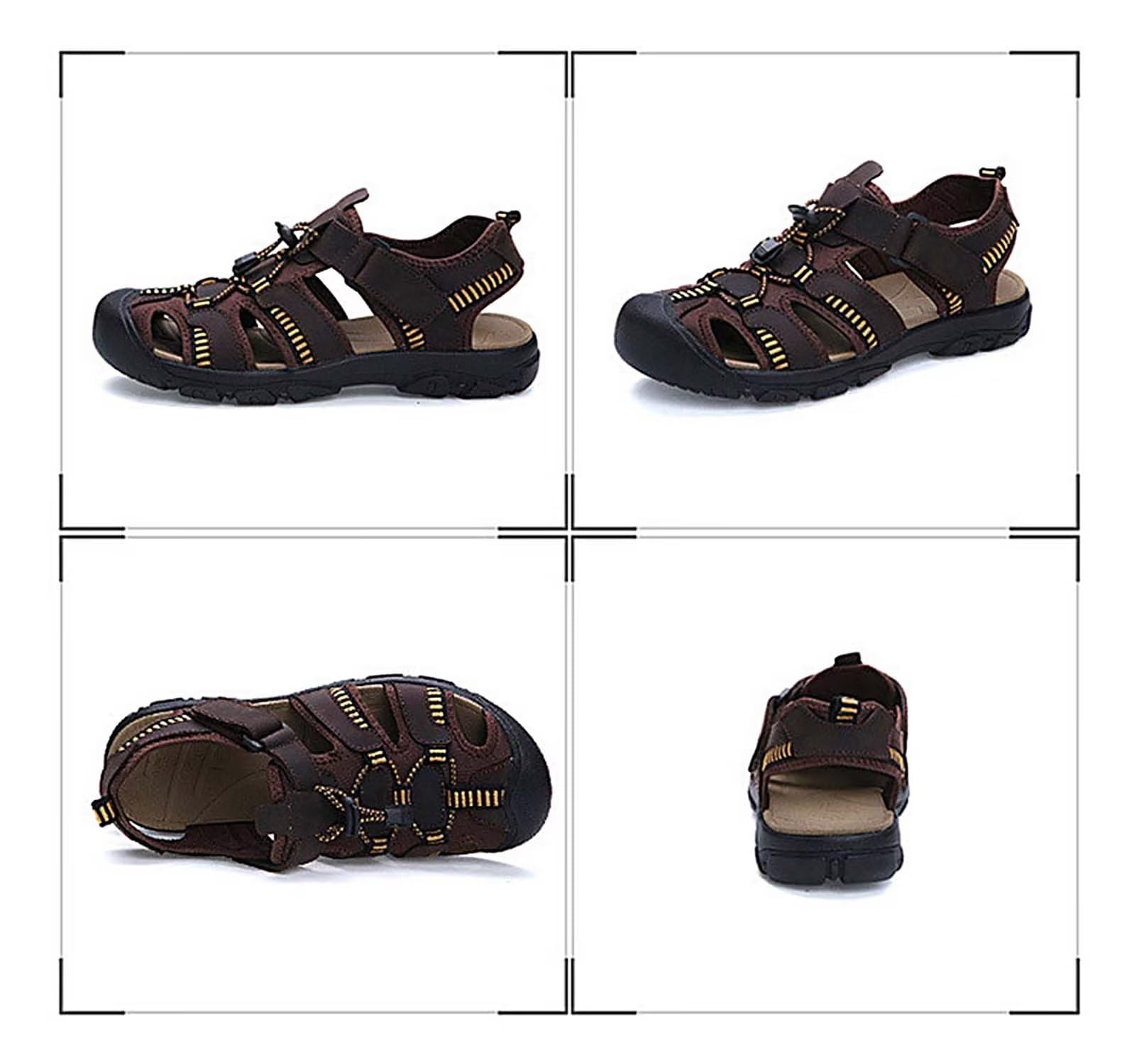 Rivccku Sandali Sportivi Estivi per Uomo Scarpe da Trekking con Punta Chiusa per Sport all'aria Aperta Uomo per la Piscina Estiva Sulla Spiaggia